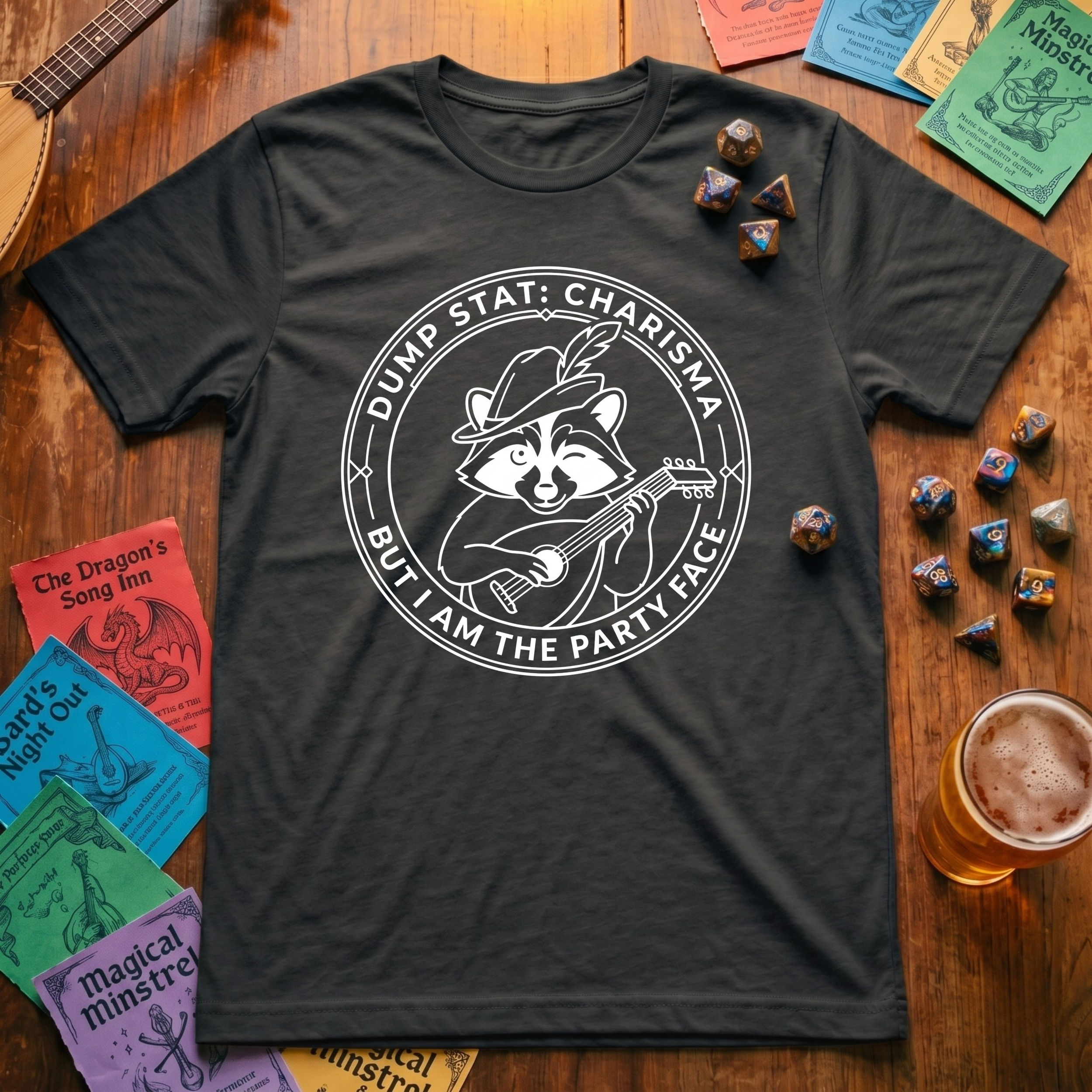 Raccoon Bard T-shirt