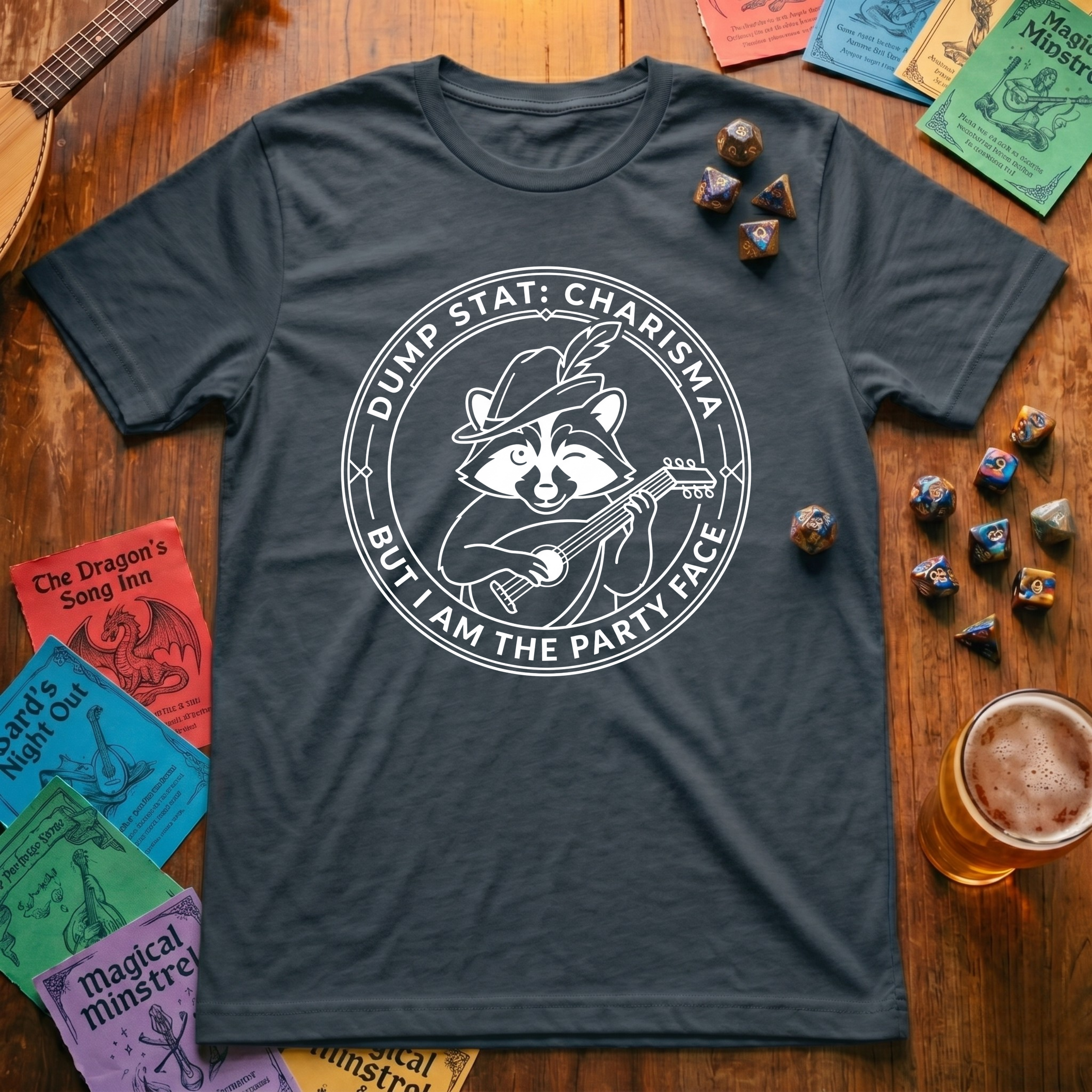 Raccoon Bard T-shirt