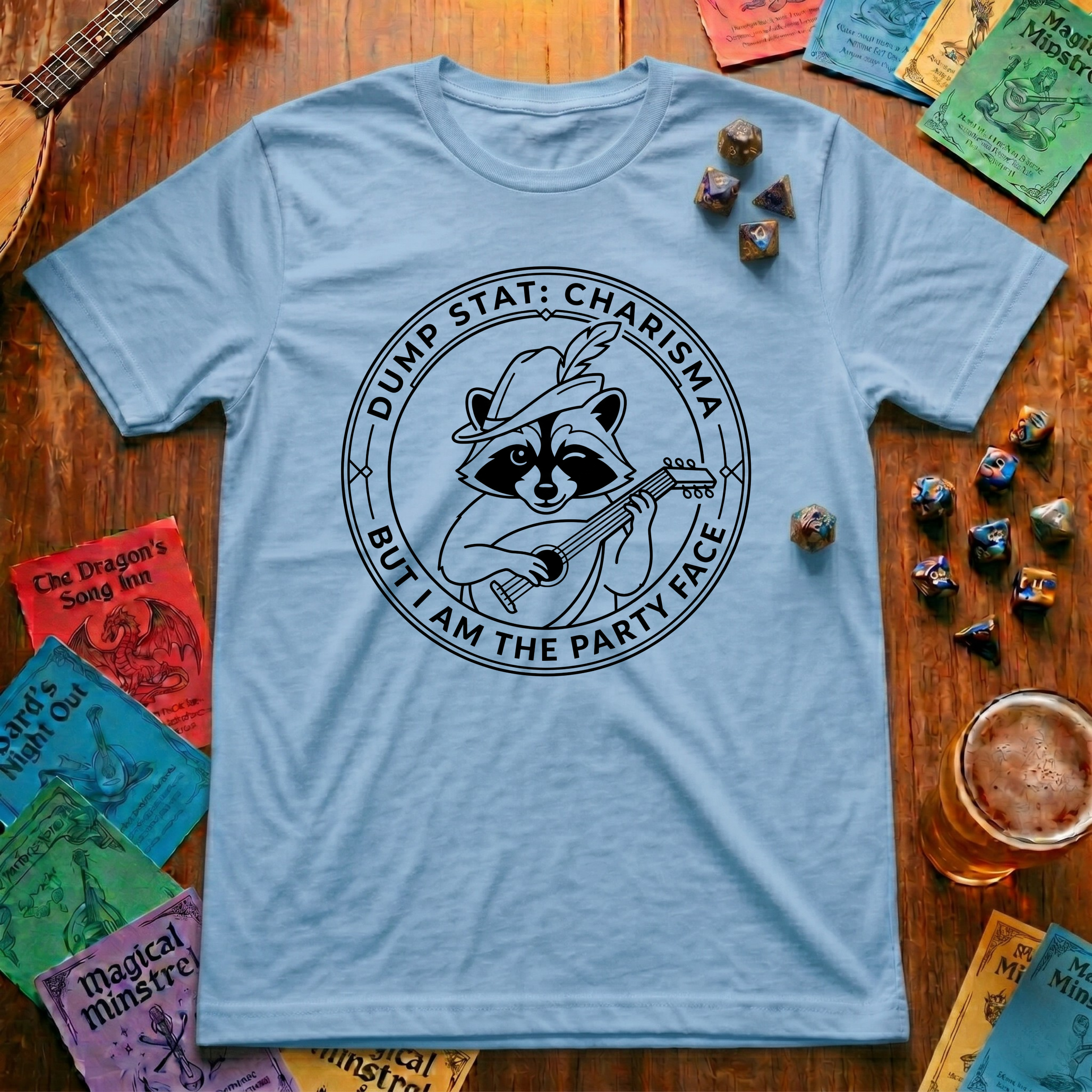 Raccoon Bard T-shirt